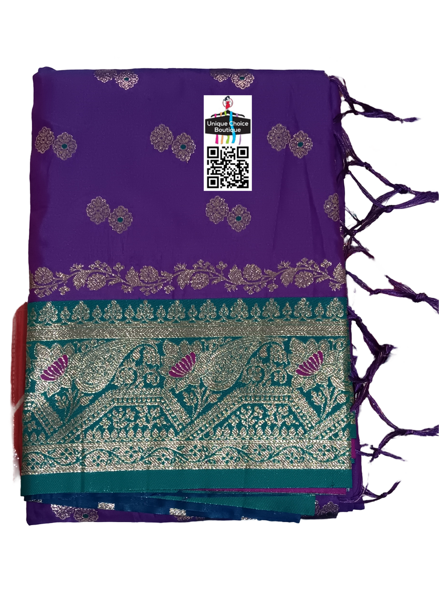 Affordable Banarasi Silk Saree Violet 2