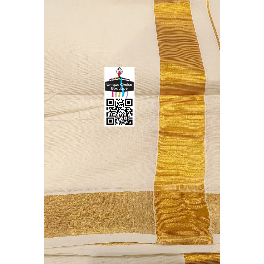 Onam Saree UAE - Authentic Kerala Kasavu Saree 1