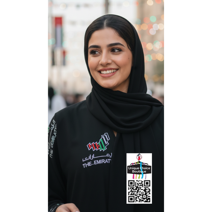 UAE Flag Embroidered Celebration Abaya 🇦🇪