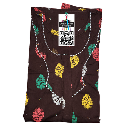 Comfortable Indian Cotton Nighty – Brown