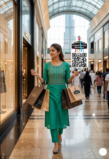 Designer Straight Kurti Two Tone Rayon Kurti Turquoise Blue