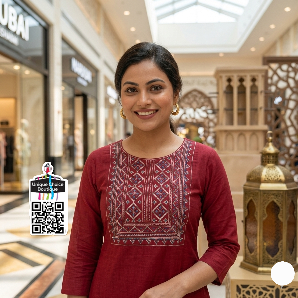 Designer Straight Kurti Two Tone Rayon Kurti Dark Peach