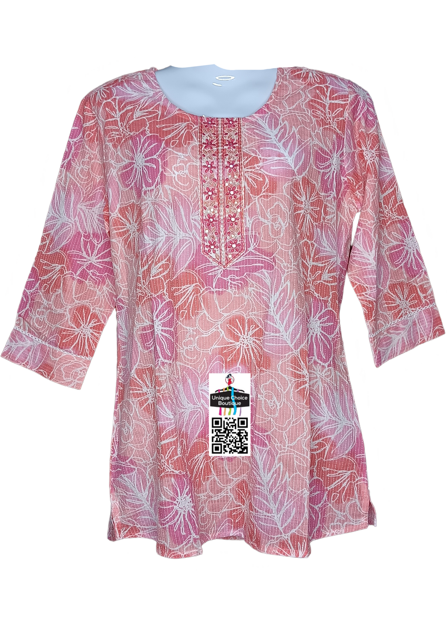 قميص كورتي أسود مستقيم مطبوع مقاس كبير - مقاسات 3XL/ 4XL/ 5XL