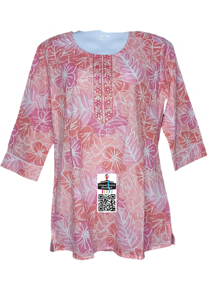 قميص كورتي أسود مستقيم مطبوع مقاس كبير - مقاسات 3XL/ 4XL/ 5XL
