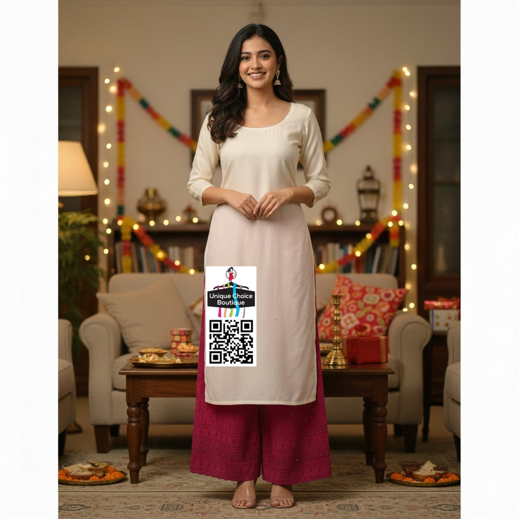 Maroon Chikankari Work Palazzo for Women