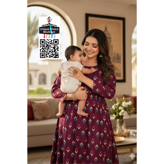 Feeding Kurti Maternity Dress 3XL Size Maroon