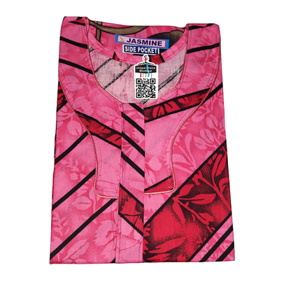 Premium Pure Cotton Nighty – Pink