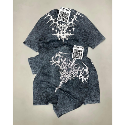 Chaos Filigree Tee - Dark Gray - Limited Edition Streetwear - Zayro men