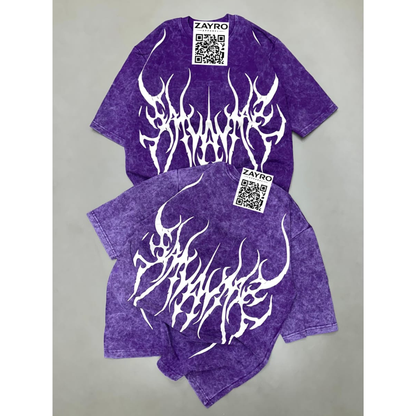 ZAYRO "Void Flame" Shadow Tribe Tee - Limited Edition Gothic Print Streetwear T-Shirt