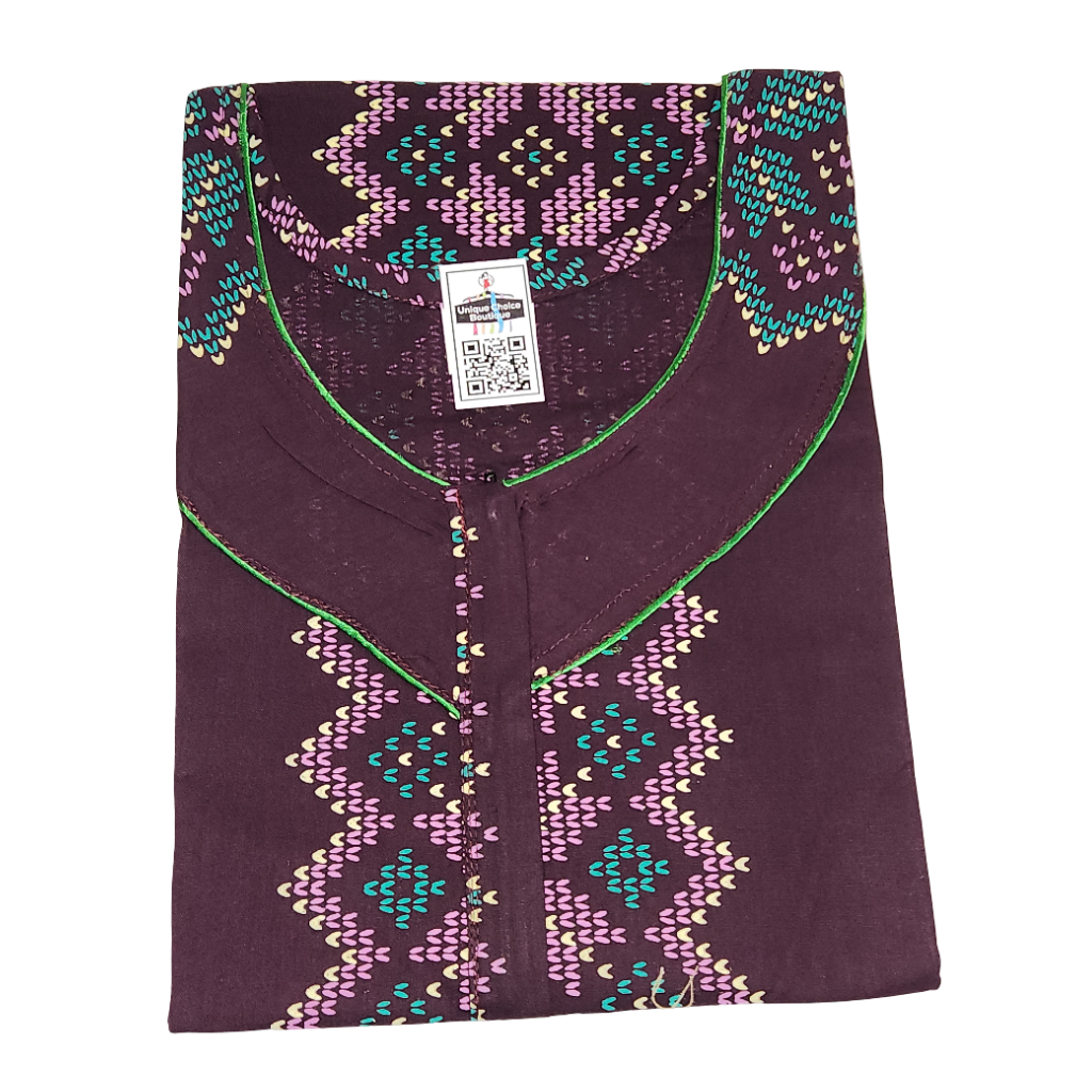 3XL Size-Plus Size-Cotton Nighty- Dark Purple