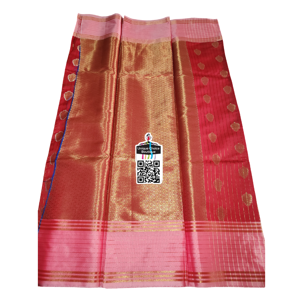 Trending Red & Pink Soft Silk Saree – Elegant Festive Wear