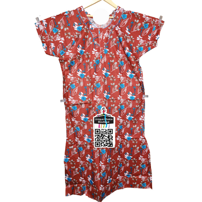 3XL Size-Plus Size-Cotton Nighty- Rust Red