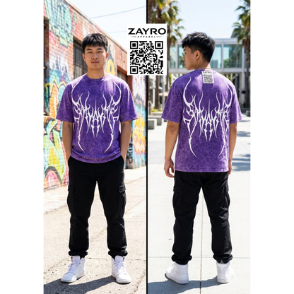ZAYRO "Void Flame" Shadow Tribe Tee - Limited Edition Gothic Print Streetwear T-Shirt