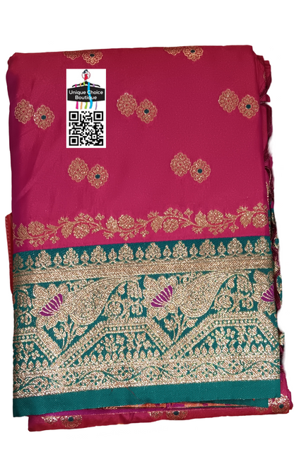 Affordable Banarasi Silk Saree Red 1