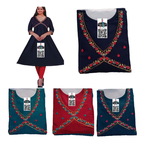 Alia Cut Embroidered Anarkali Kurti