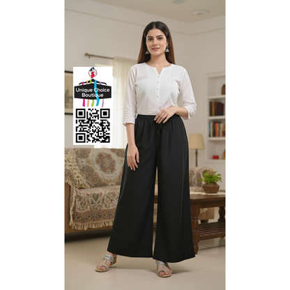 Black Premium Rayon Palazzo Pant