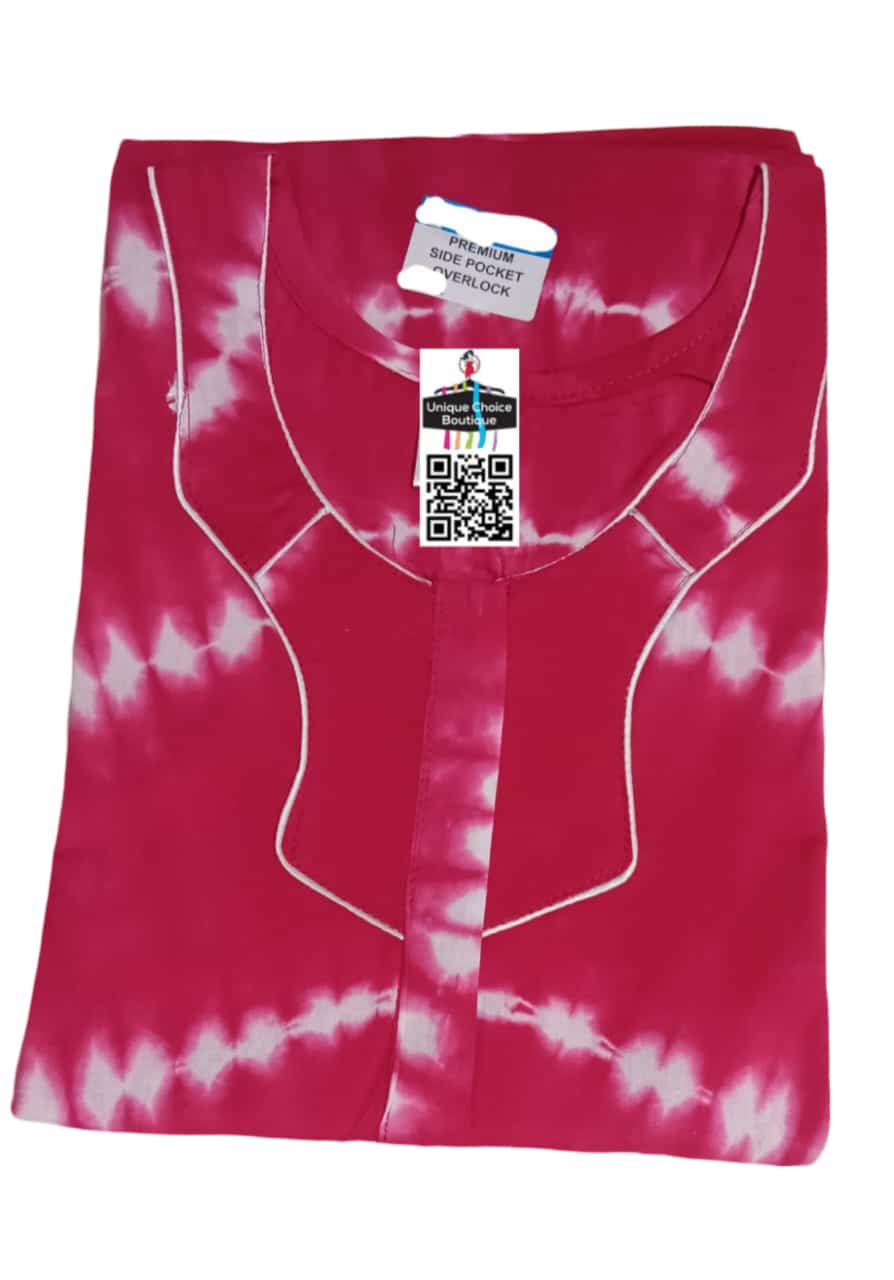 Chungudi Cotton Nighty Zip Nighty Pink