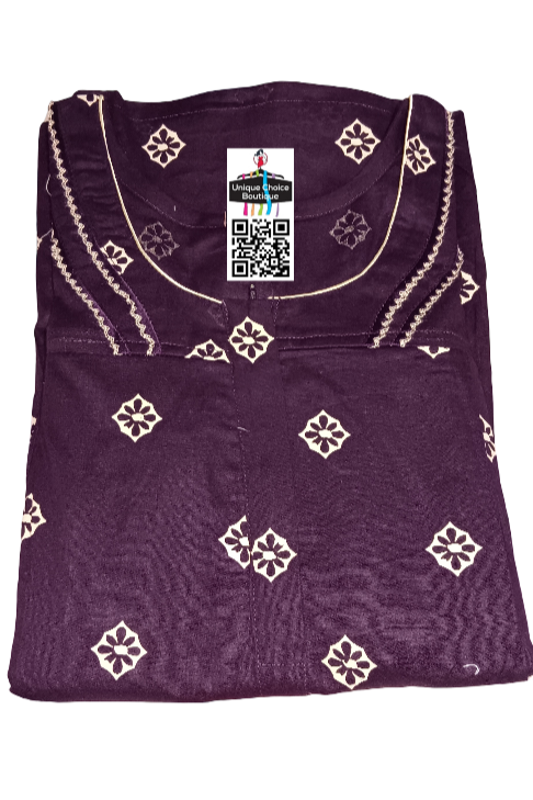 Cotton Feeding Nighty Purple 1