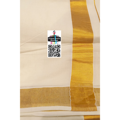 Onam Saree UAE - Authentic Kerala Kasavu Saree 1