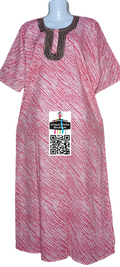 Pink_Embroidery_Mirror_work_Cotton_Nighty_long_sleeves-1