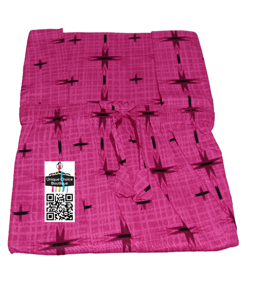 Rasathe Brand No Zip Cotton Nighty Elastic Neck Pink