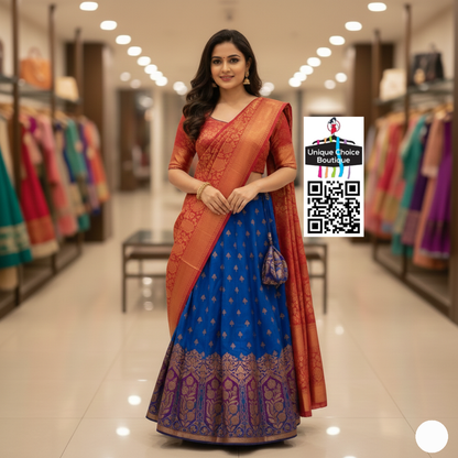 Rudra Silk Half Saree Set 1