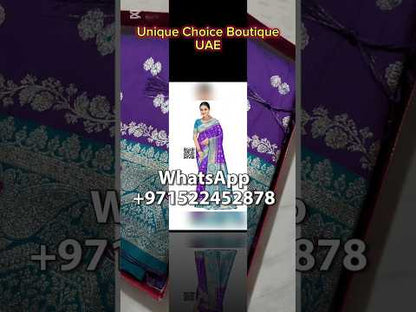 Affordable Banarasi Silk Saree Violet