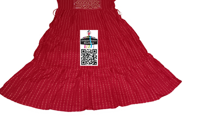 Red Anarkali Kurti/ Umbrella Kurti/ Long Kurti/ Frock