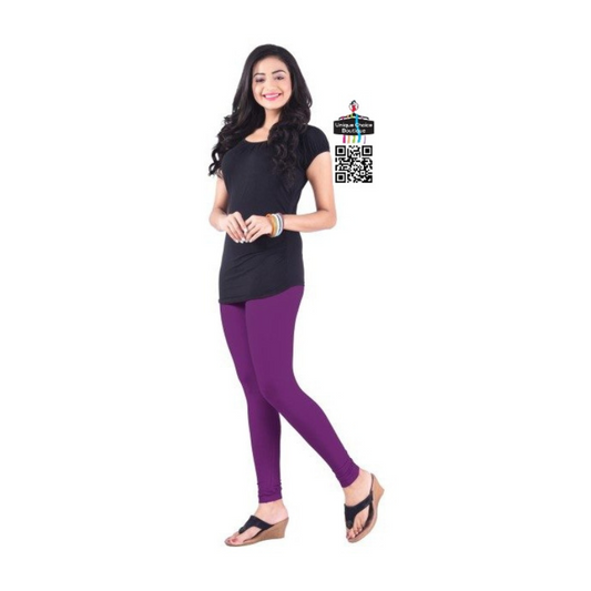 Cotton Lycra Leggings, Premium Quality, Purple